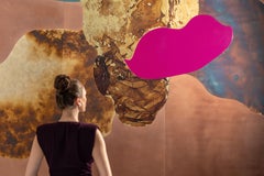 Galaxy Wall Panel with Brass and Copper