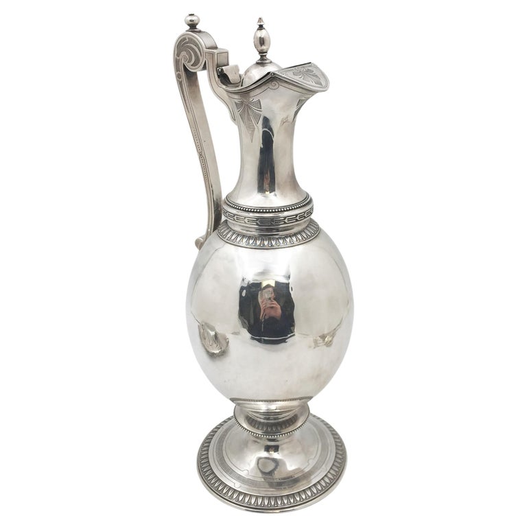 Gale Sterling Silver Claret Jug/ Pitcher in Neoclassical or Greek