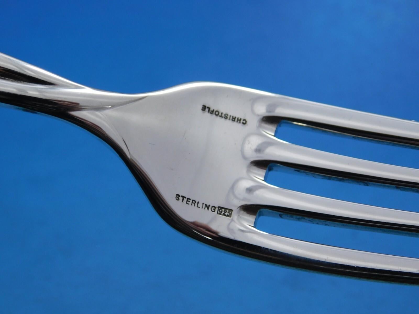 With a dedication to perfection and quality, Christofle flatware creations unite craftsmanship and modern technique, resulting in flatware to be handed down through generations. 

The Christofle Galéa sterling silver pattern is a stunning example of