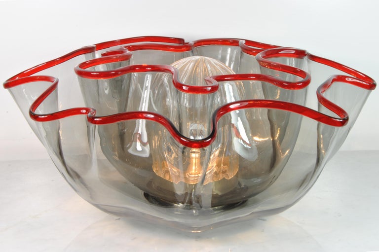 Galea Lamp in Murano Glass, Design by Adalberto Dal Lago for Vistosi Italy, 1968 For Sale 1