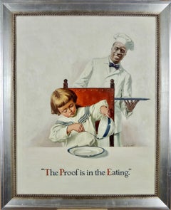 « The Proof is in the Eating » - Illustration publicitaire originale de la crème de blé