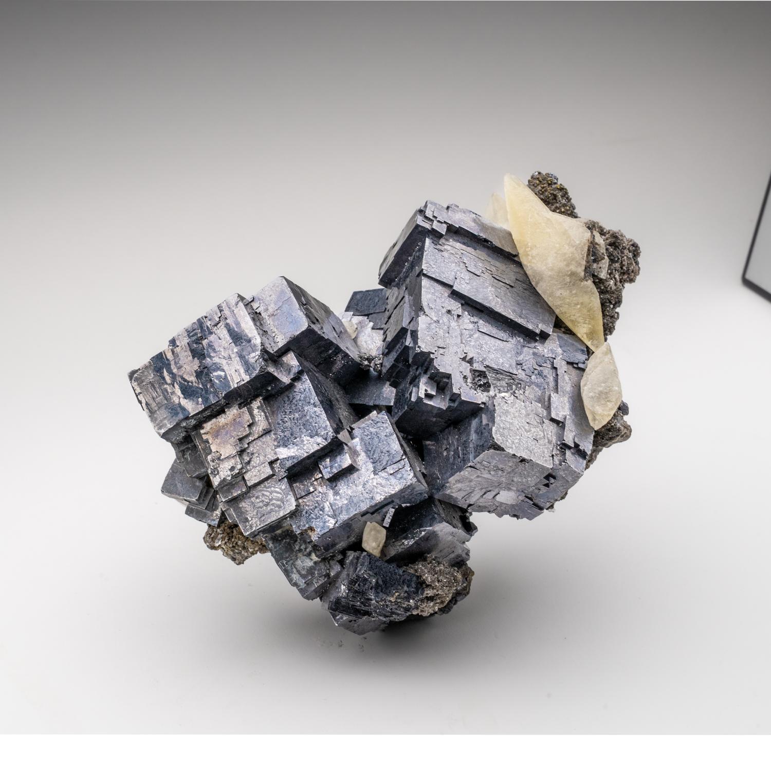 Galena con calcite su calcopirite dalla miniera di Sweetwater, A. Reynolds & Co. in vendita 1