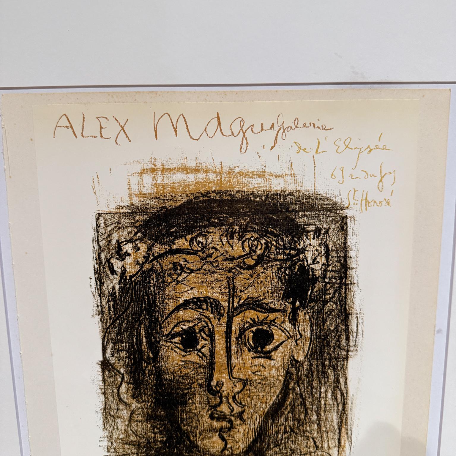 Mid-Century Modern 1962 Galerie de l'Élysée Alex Maguy Poster by Pablo Picasso For Sale