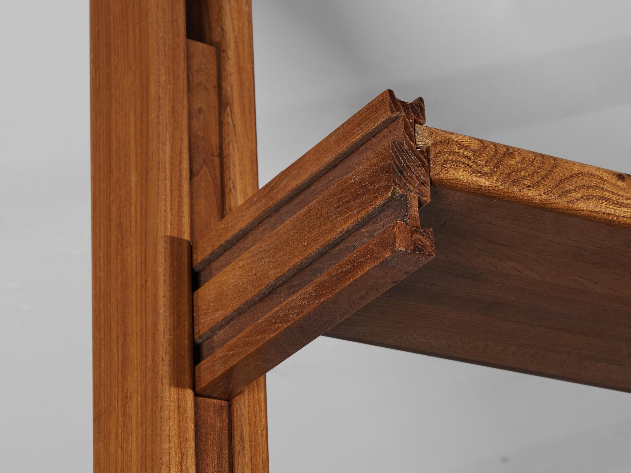 Galerie L'Orme Modular Wall Unit in Solid Elm For Sale 5