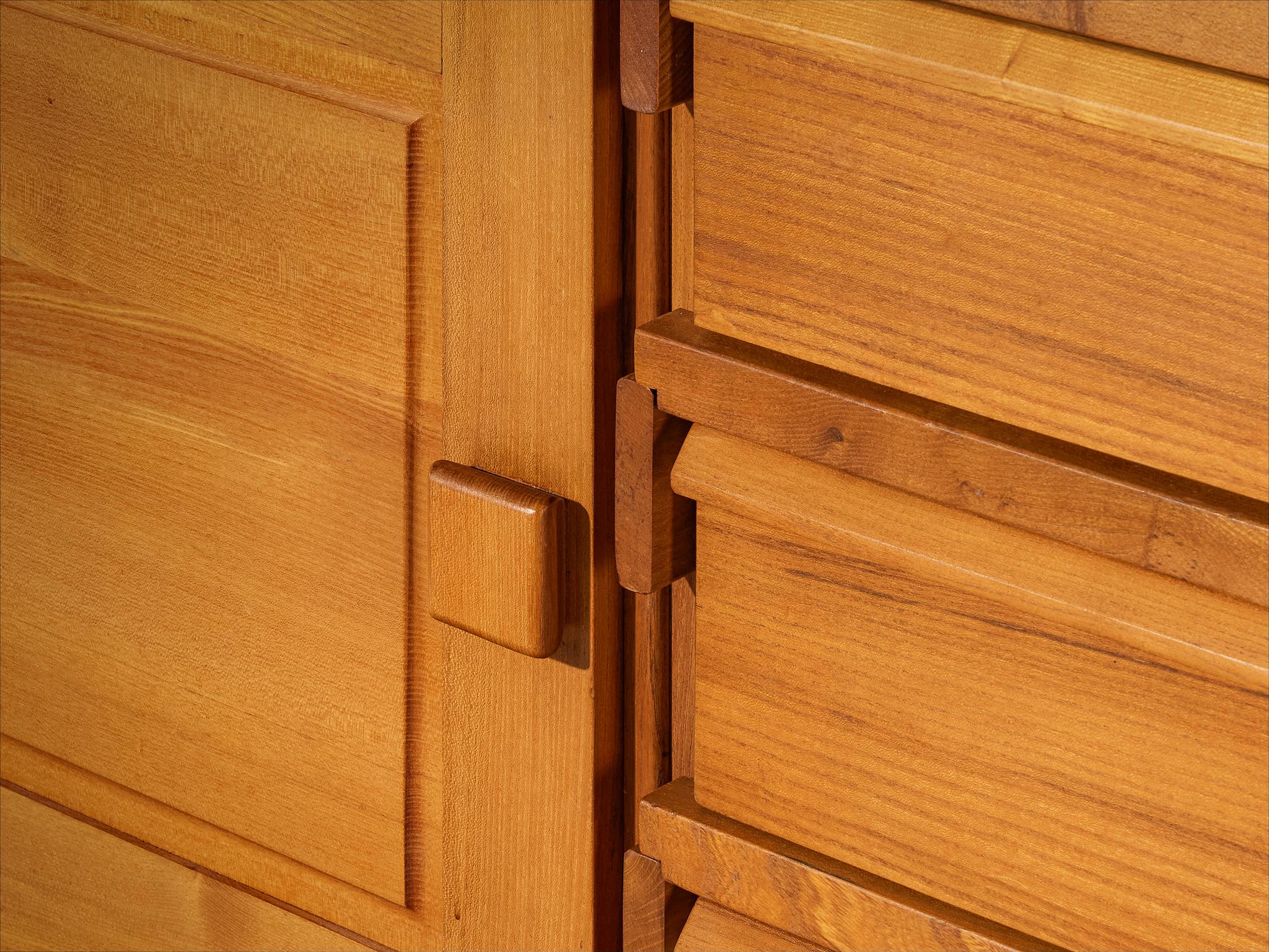 Parete attrezzata modulare Galerie L'Orme in olmo massiccio in vendita 5