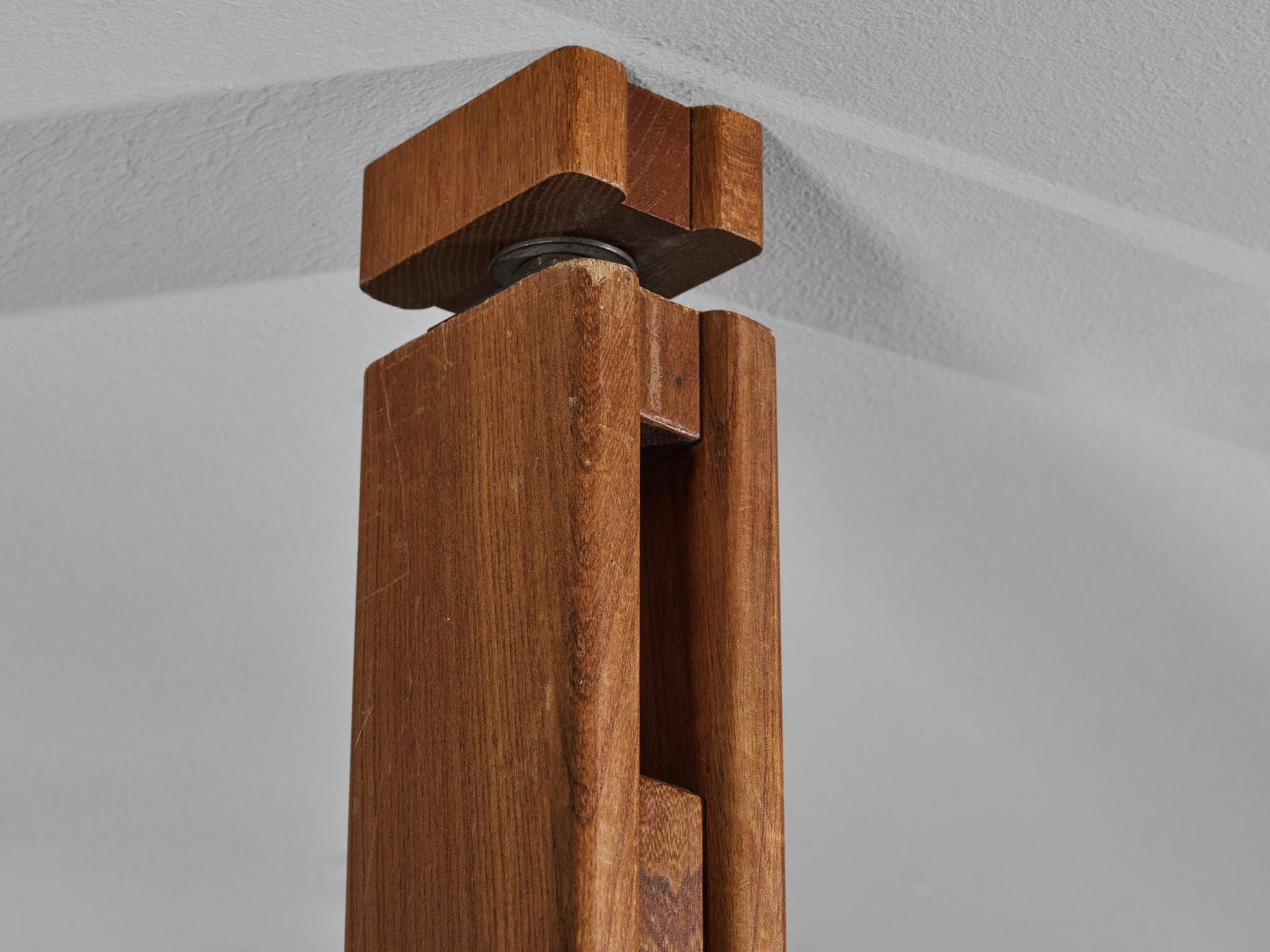 Galerie L'Orme Modular Wall Unit in Solid Elm For Sale 7