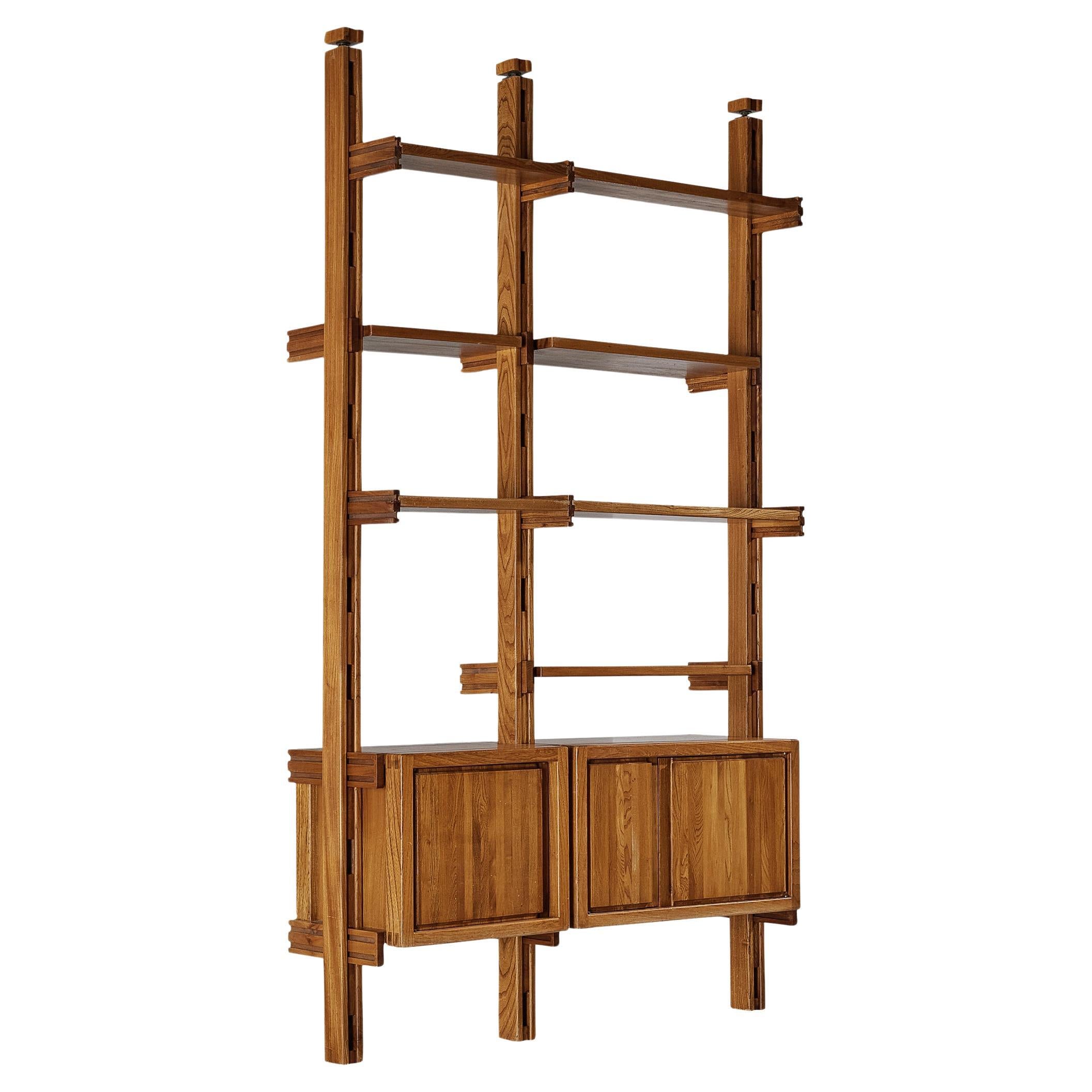 Galerie L'Orme Modular Wall Unit in Solid Elm