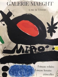 Vintage Poster Origianl Galerie Maeght Miro Modern Art Design Exhibition