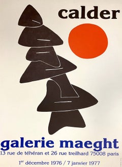 Cartel original de la Galerie Maeght, obra de Alexander Calder, 1976
