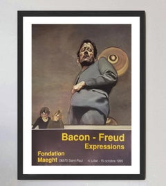 Poster originale della Galerie Maeght con opere di Francis Bacon e Lucian Freud, 1995