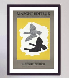 Poster originale della Galerie Maeght di Georges Braque, 1973
