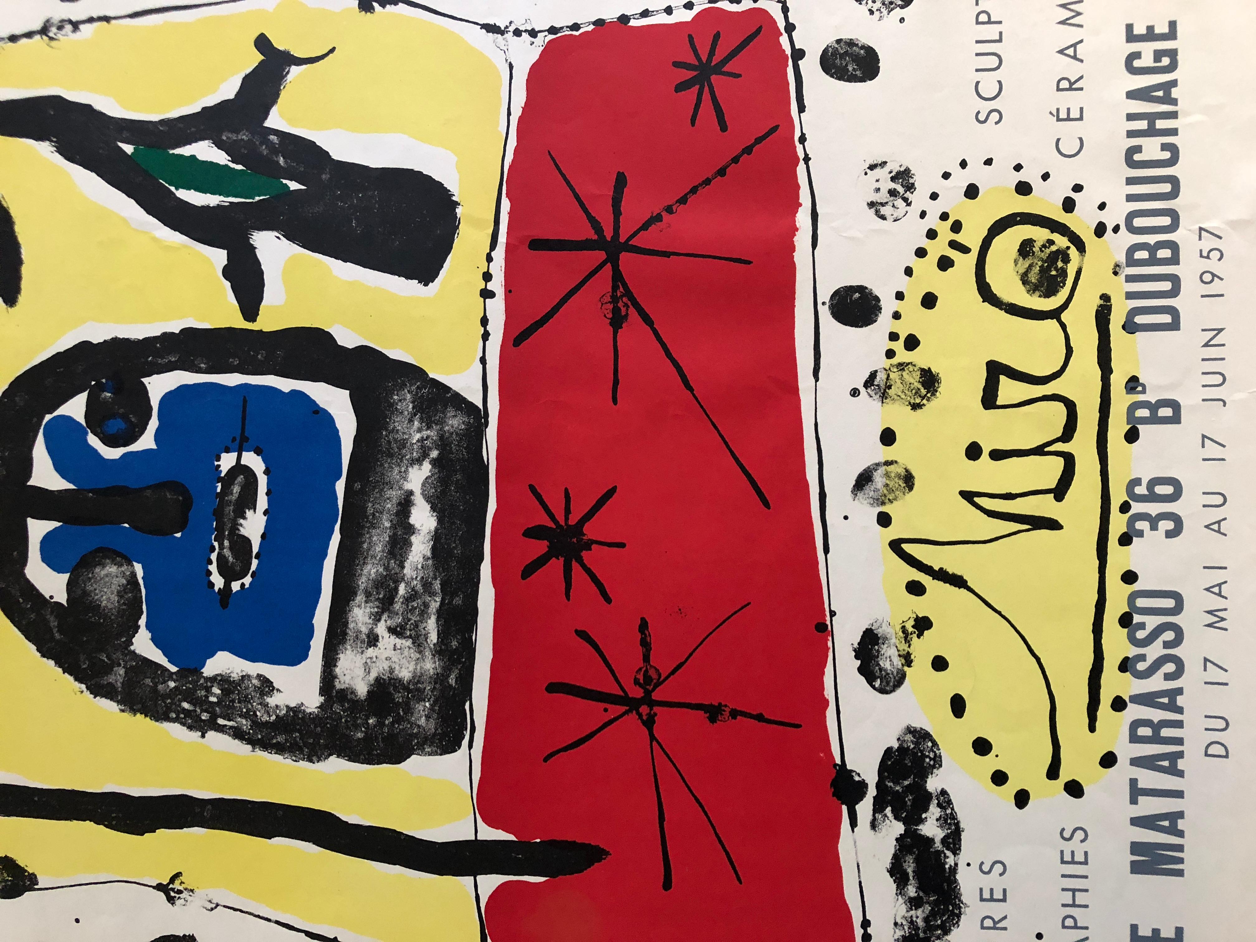 French Galerie Matarasso, 1957, Joan Miró
