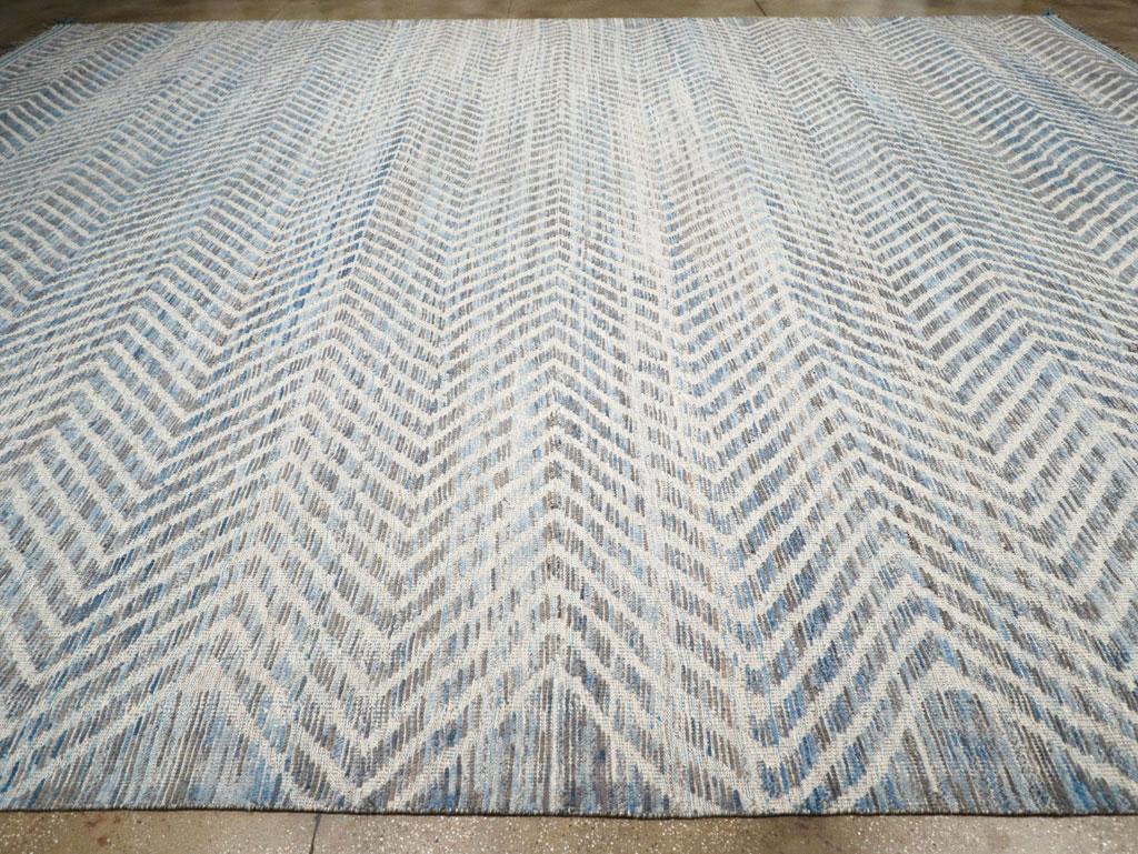 Hand-Knotted Galerie Shabab Collection Contemporary Handmade Turkish Square Oversize Carpet For Sale
