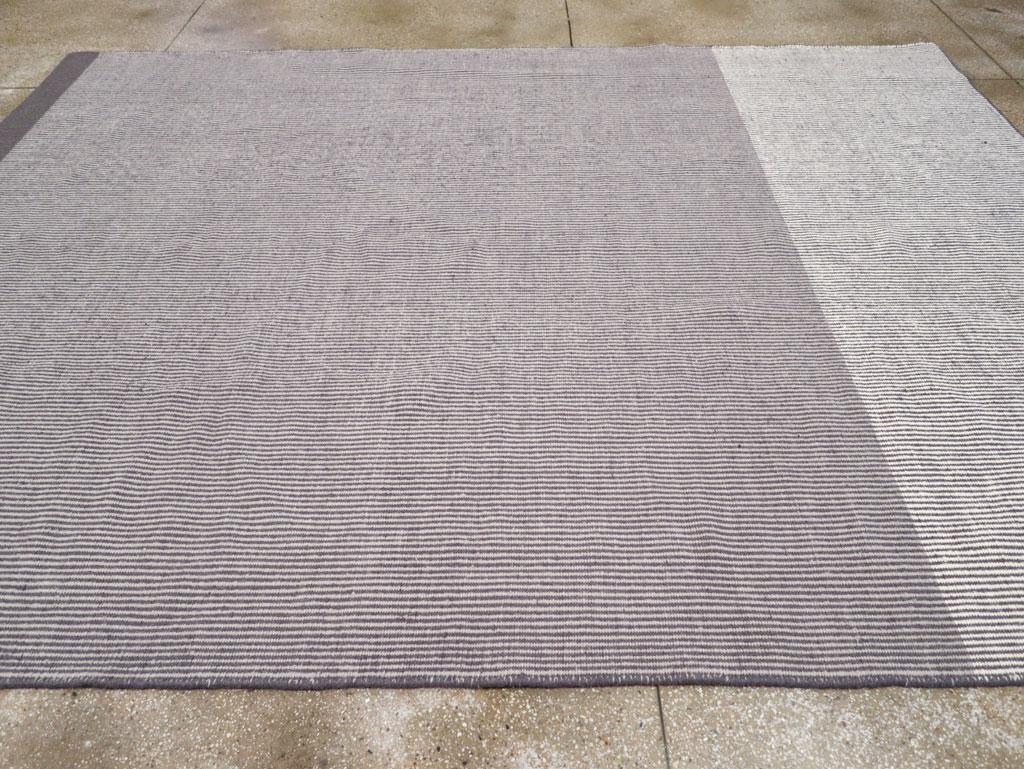 Hand-Woven Galerie Shabab Collection Contemporary Turkish Flatweave Room Size Carpet For Sale
