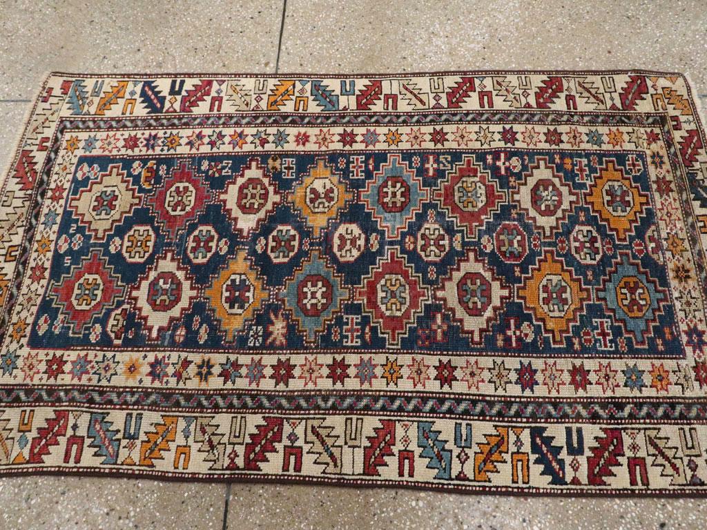 Persian Galerie Shabab Collection Early 20th Century Caucasian Shirvan Throw Rug For Sale