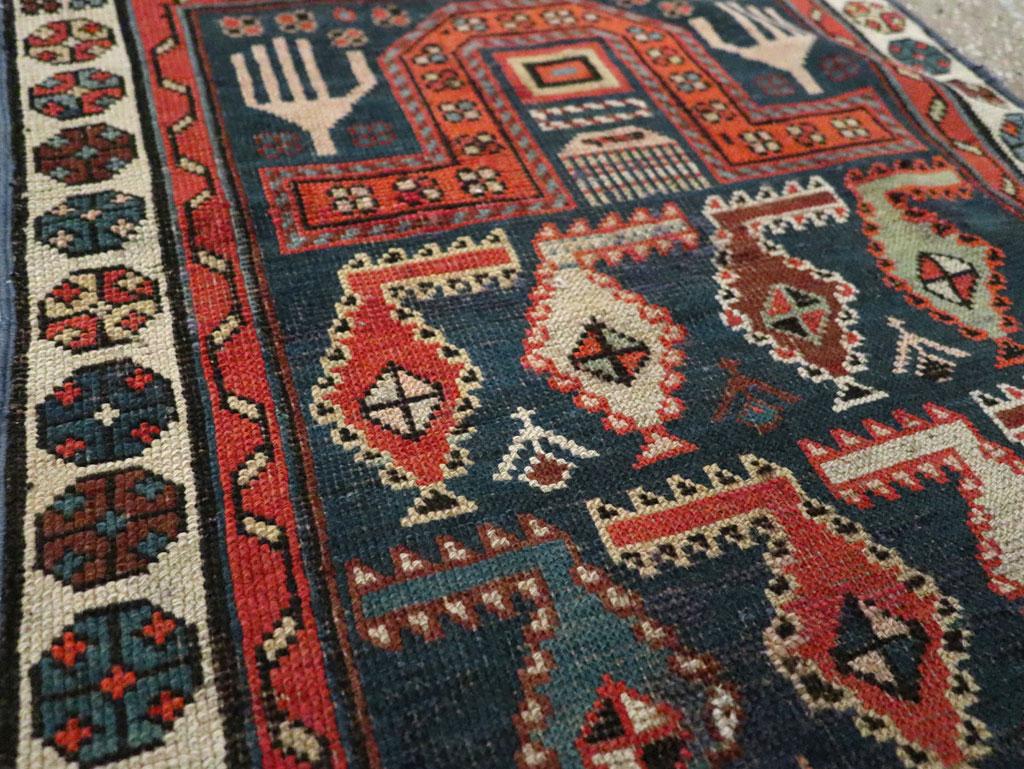 Tribal Galerie Shabab Collection Early 20th Century Caucasian Throw Rug For Sale