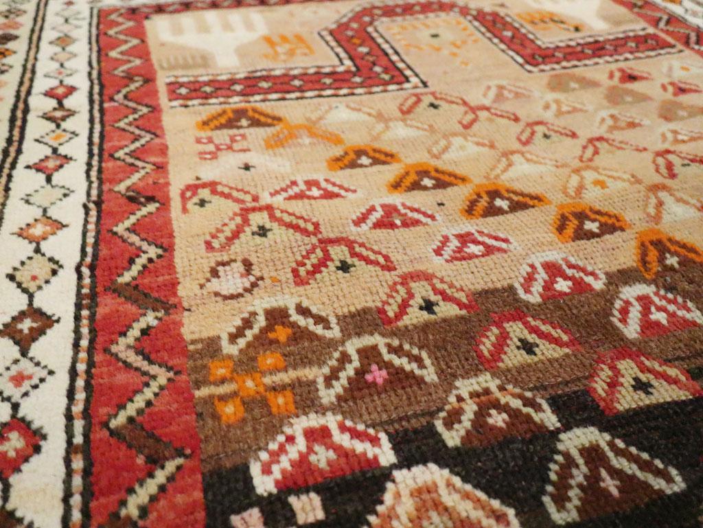 Tribal Galerie Shabab Collection Early 20th Century Caucasian Throw Rug For Sale