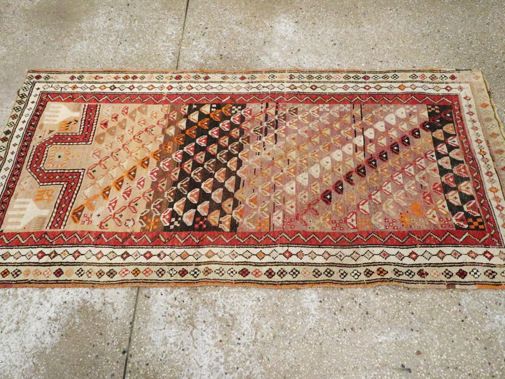 Persian Galerie Shabab Collection Early 20th Century Caucasian Throw Rug For Sale