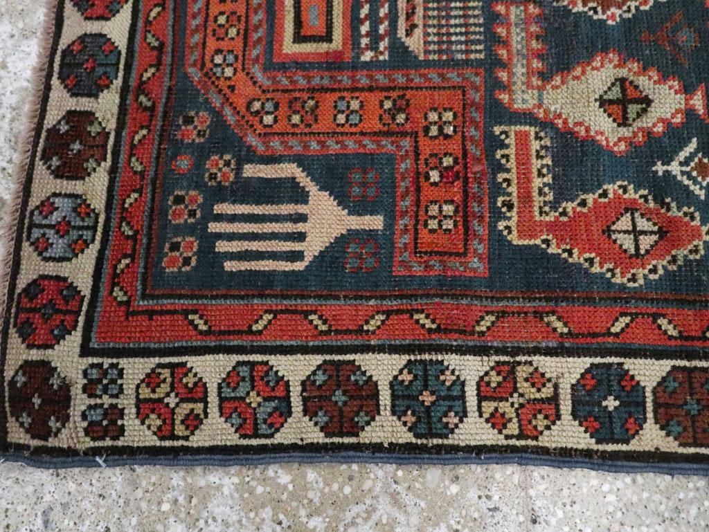 Galerie Shabab Collection Early 20th Century Caucasian Throw Rug In Excellent Condition For Sale In New York, NY
