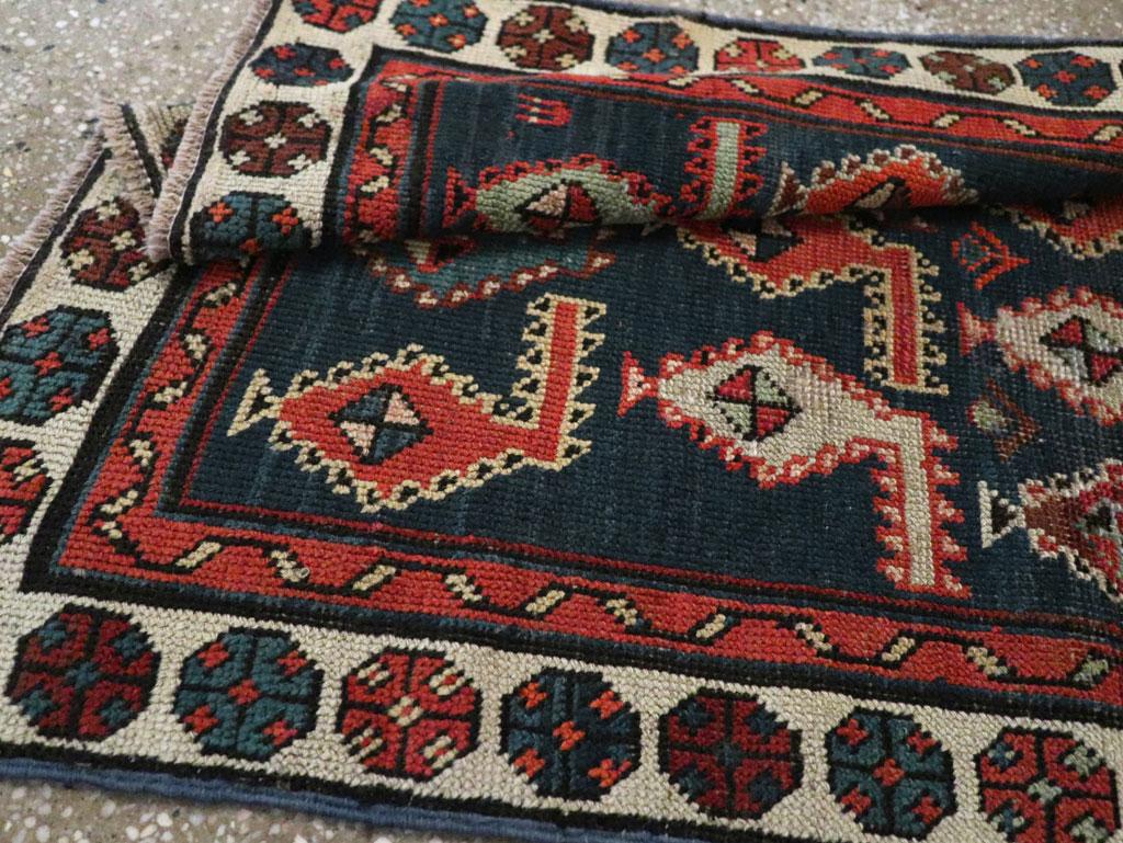 Galerie Shabab Collection Early 20th Century Caucasian Throw Rug For Sale 2