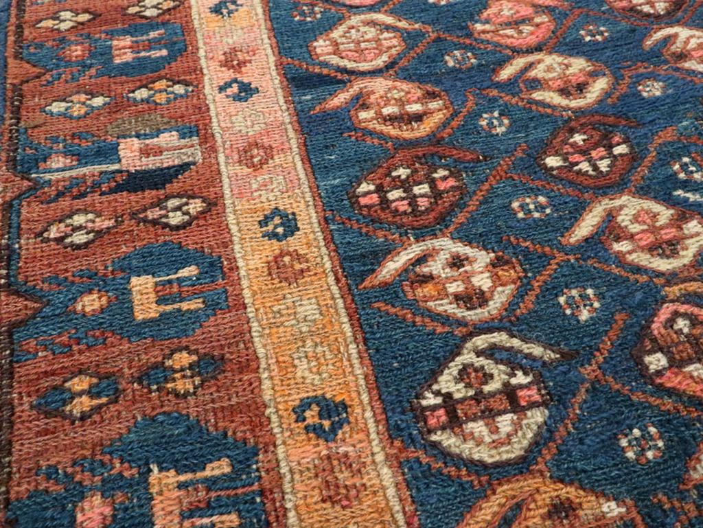 Rustic Galerie Shabab Collection Early 20th Century Central Asian Soumak Rug For Sale