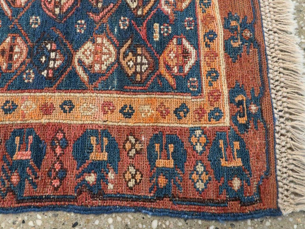 Wool Galerie Shabab Collection Early 20th Century Central Asian Soumak Rug For Sale