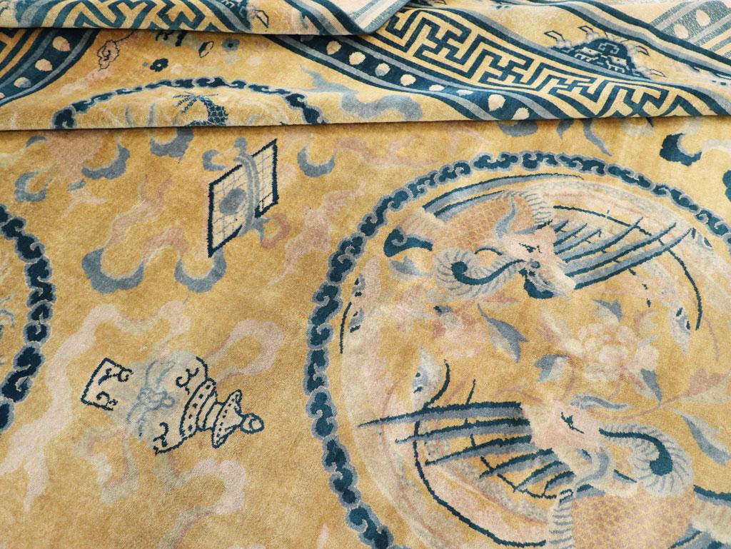 Laine Début du 20e siècle, tapis chinois de Pékin de grande taille en vente