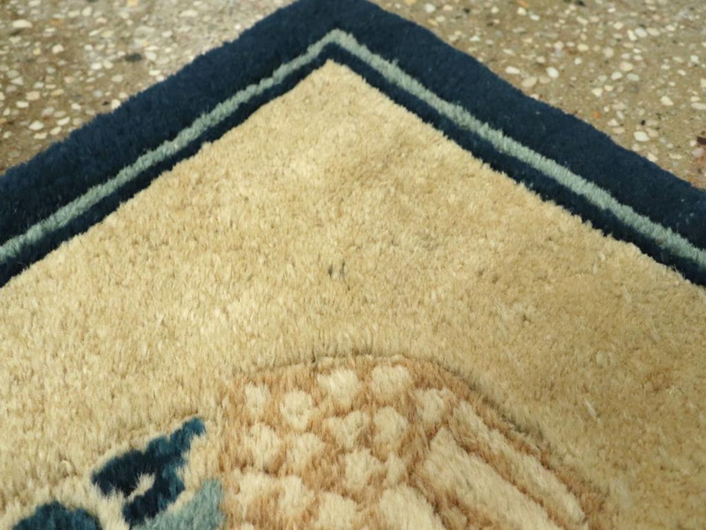 Wool Galerie Shabab Collection Early 20th Century Chinese Peking Rug For Sale