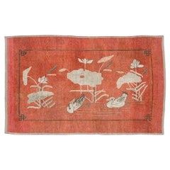 Galerie Shabab Collection Early 20th Century East Turkestan Khotan Pictorial Rug