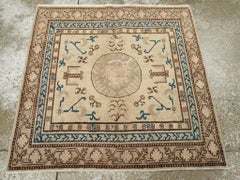 Galerie Shabab Collection Early 20th Century East Turkestan Khotan Square Rug