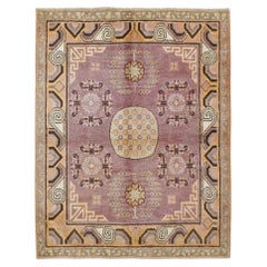 Galerie Shabab Collection Early 20th Century East Turkestan Khotan Square Rug