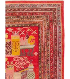 Galerie Shabab Collection Vaso del Turkestan Orientale del primo Novecento Tappeto Khotan