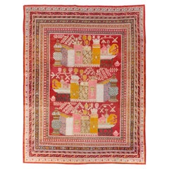 Galerie Shabab Collection Early 20th Century East Turkestan Vase Khotan Carpet