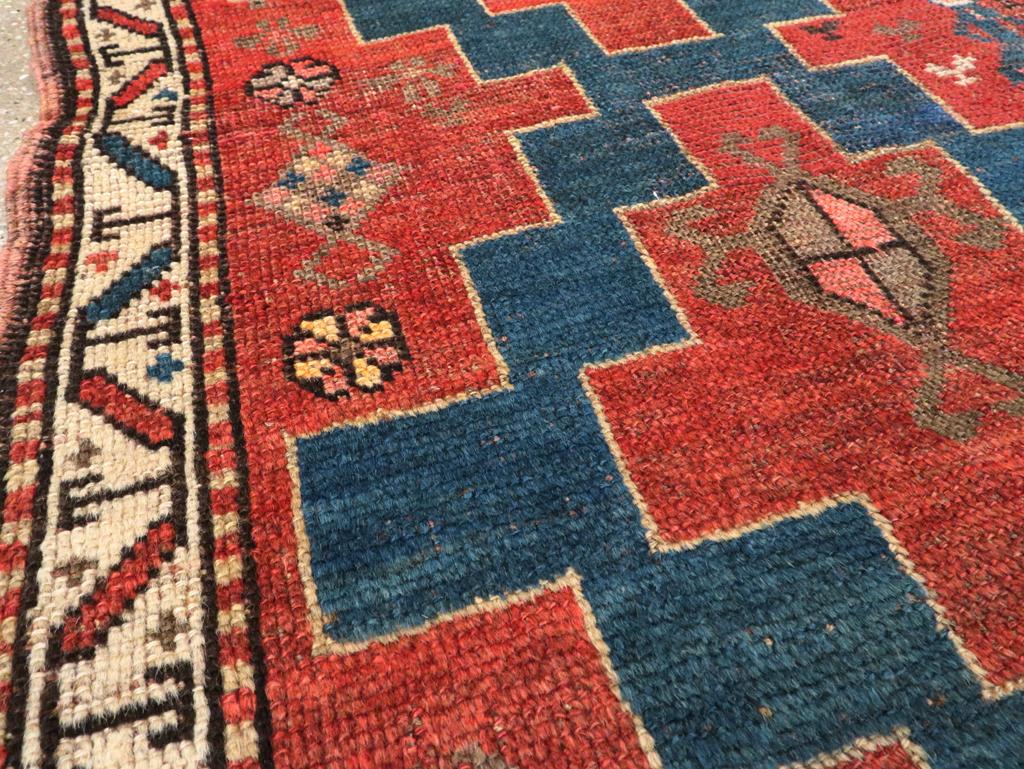 Tribal Galerie Shabab Collection Early 20th Century Persian Kurdish Throw Rug For Sale