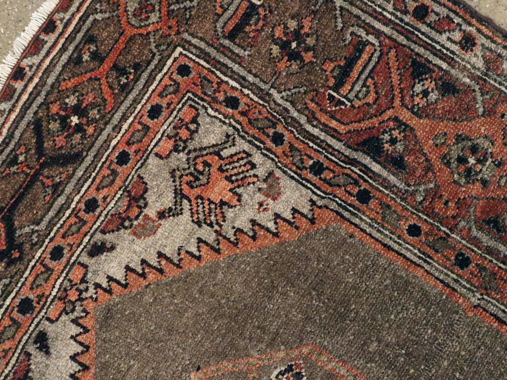 Galerie Shabab Collection Early 20th Century Persian Kurdish Throw Rug In Excellent Condition For Sale In New York, NY