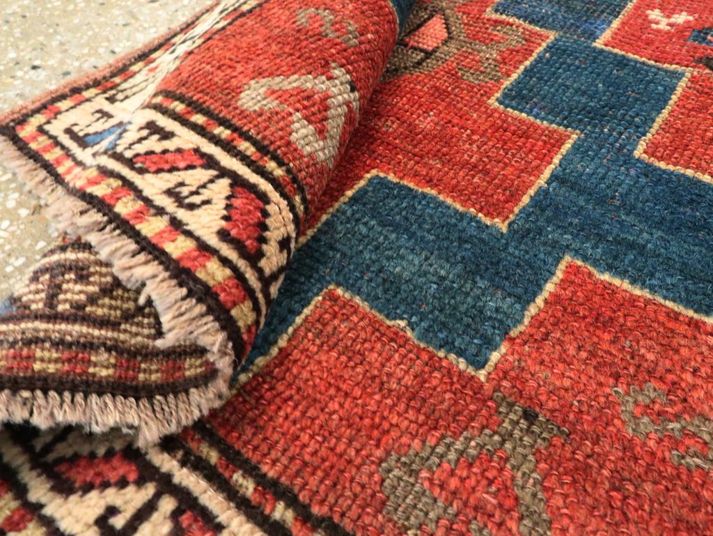 Wool Galerie Shabab Collection Early 20th Century Persian Kurdish Throw Rug For Sale