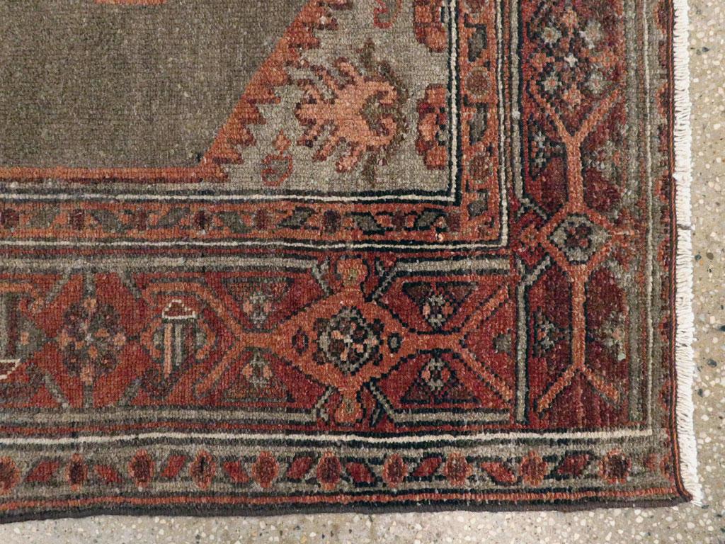 Wool Galerie Shabab Collection Early 20th Century Persian Kurdish Throw Rug For Sale