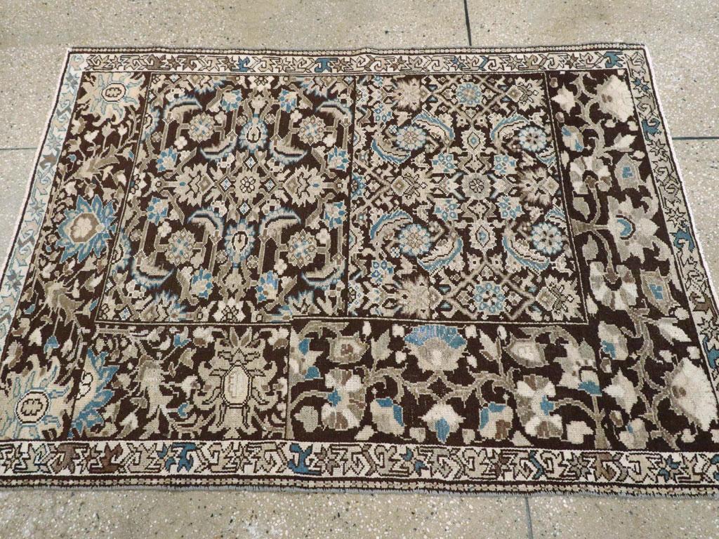 Wool Galerie Shabab Collection Early 20th Century Persian Malayer Sampler Rug For Sale
