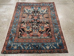 Galerie Shabab Collection Early 20th Century Persian Malayer Square Throw Rug