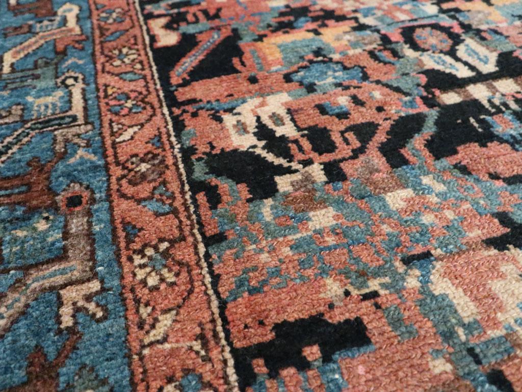 Noué à la main Galerie Shabab Collection début 20ème siècle Perse Malayer Square Throw Rug en vente