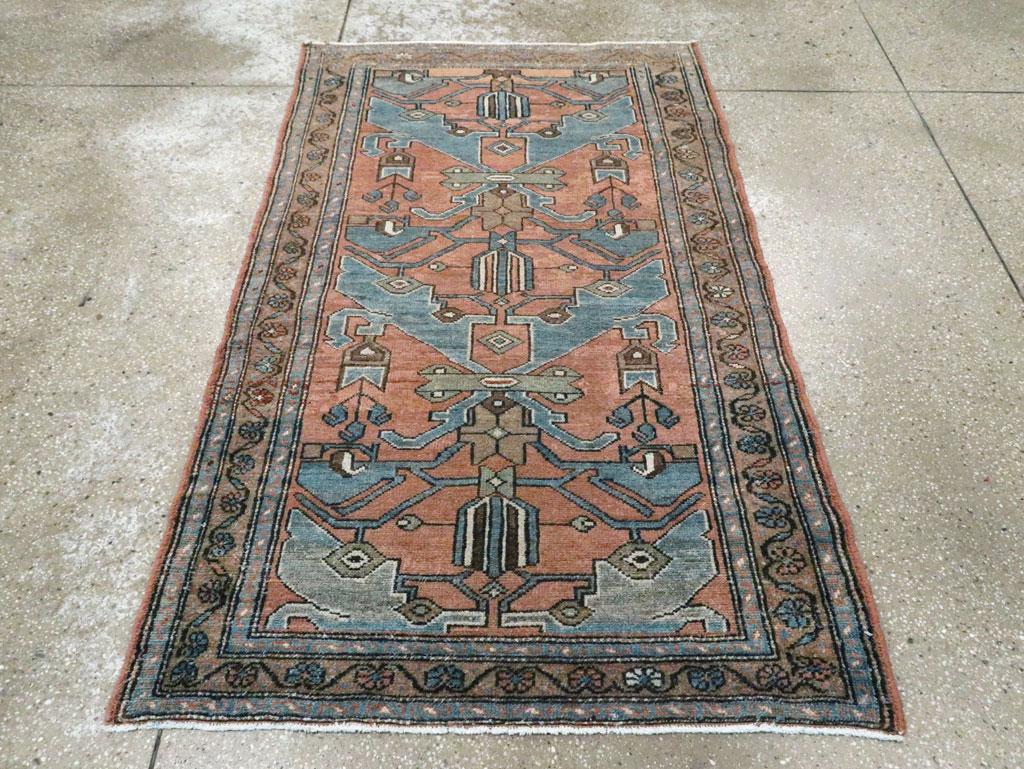 This Early 20th century Persian Malayer rug, measuring 3' 5