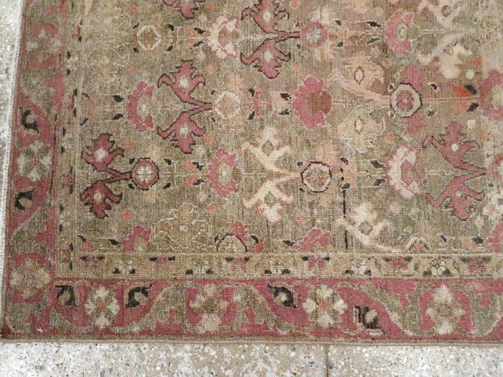 Wool Galerie Shabab Collection Early 20th Century Persian Malayer Throw Rug For Sale