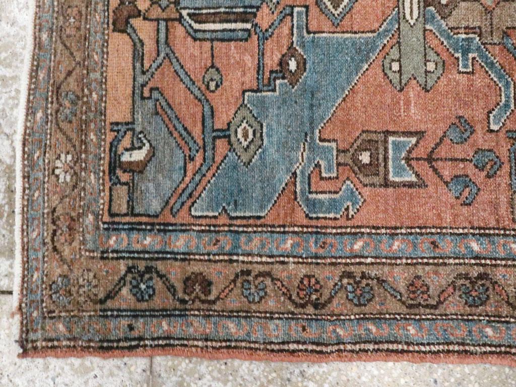 Wool Galerie Shabab Collection Early 20th Century Persian Malayer Throw Rug For Sale