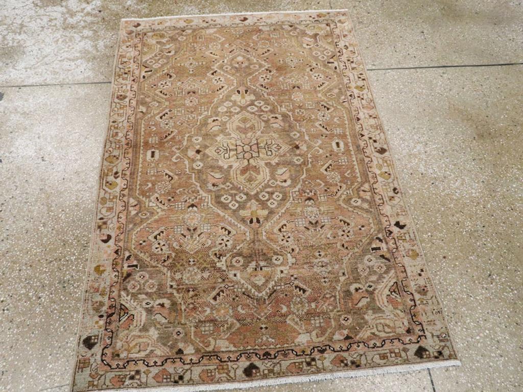 Galerie Shabab Collection Early 20th Century Persian Malayer Throw Rug For Sale 1
