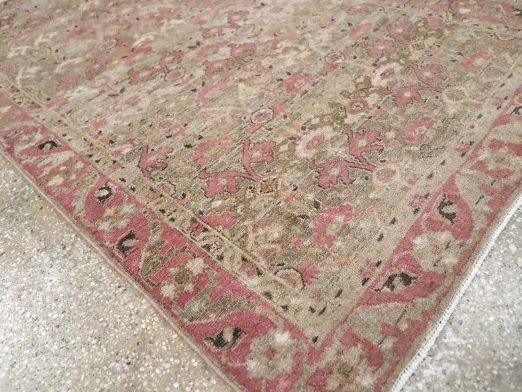 Galerie Shabab Collection Early 20th Century Persian Malayer Throw Rug For Sale 1