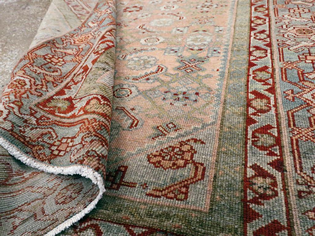 Galerie Shabab Collection Early 20th Century Persian Malayer Throw Rug (20. Jahrhundert) im Angebot