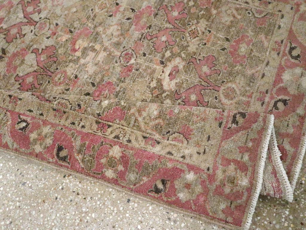 Galerie Shabab Collection Early 20th Century Persian Malayer Throw Rug For Sale 2