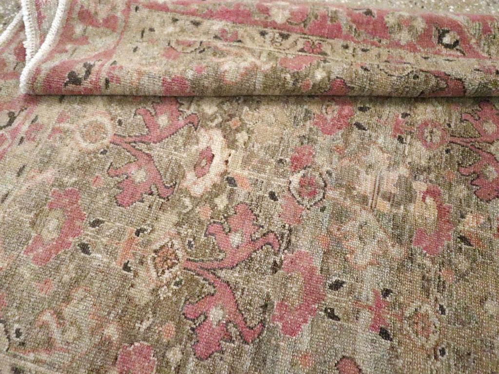 Galerie Shabab Collection Early 20th Century Persian Malayer Throw Rug For Sale 3