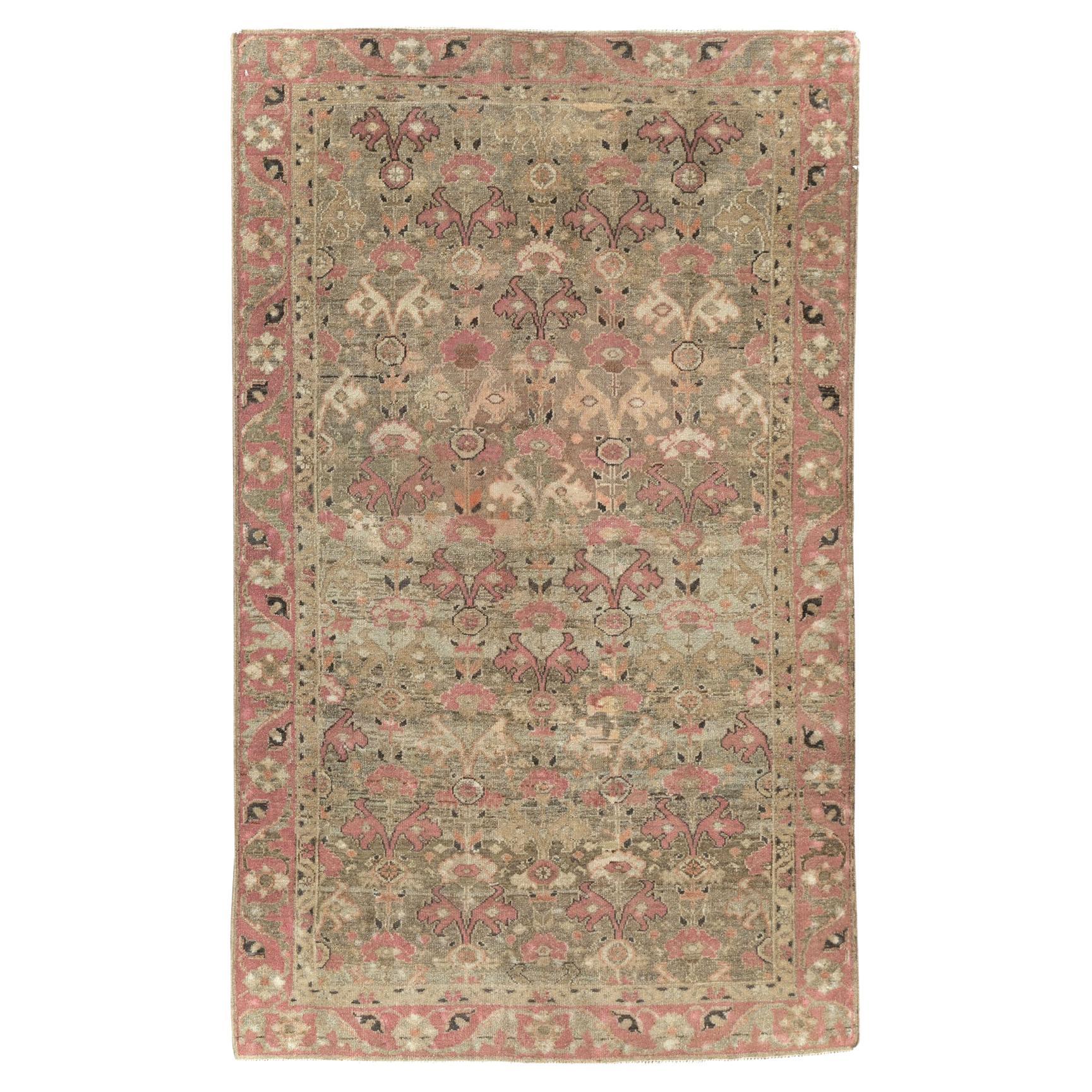 Galerie Shabab Collection Early 20th Century Persian Malayer Throw Rug For Sale