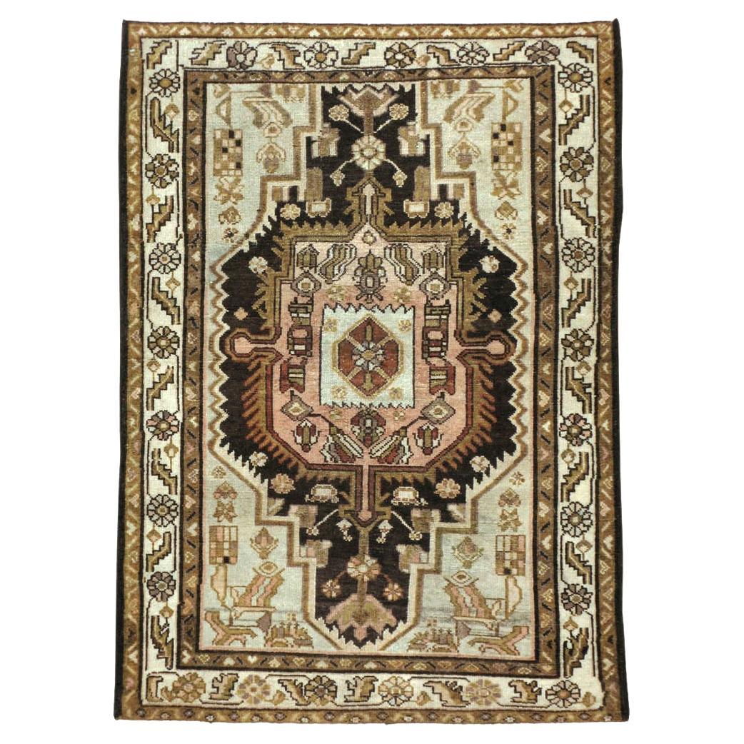 Galerie Shabab Collection Early 20th Century Persian Malayer Throw Rug For Sale